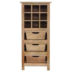Hand Carved Fine Oak Kitchen Unit / Wine Rack
