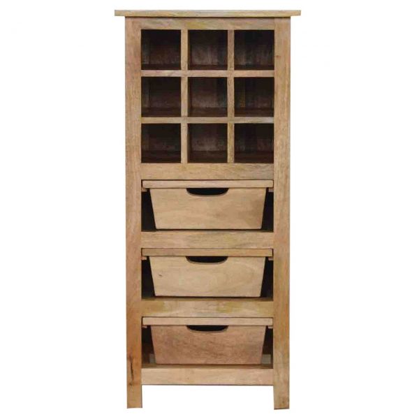 Hand Carved Fine Oak Kitchen Unit / Wine Rack