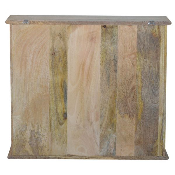 Hand Carved Fine Oak Wall Mounted Storage Unit / Coat Rack - Image 4