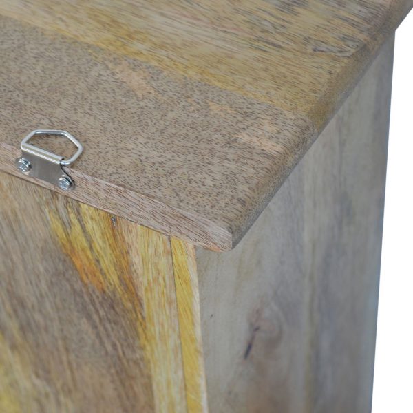Hand Carved Fine Oak Wall Mounted Storage Unit / Coat Rack - Image 5
