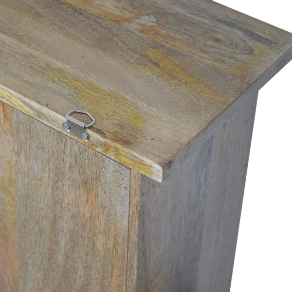 Hand Carved Fine Oak Wall Mounted Storage Unit / Coat Rack - Image 3