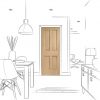 Victorian 4 Panel Reclaimed Solid Oak Internal Interior Unfinished Door - Image 4