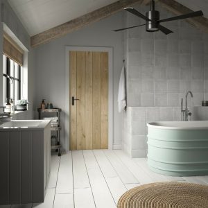 Cottage Ledged & Braced Reclaimed Solid Oak Internal Interior Unfinished Door