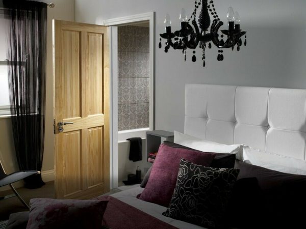 Victorian 4 Panel Solid Reclaimed Pine Doors - Image 4