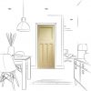 1930s 1/3 1 Over 3 Solid Pine Vertical Grain Internal Interior Unfinished Door - Image 3