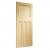 1930s 1/3 1 Over 3 Solid Pine Vertical Grain Internal Interior Unfinished Door - Image 4