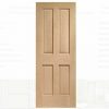 Victorian 4 Panel Reclaimed Solid Oak Internal Interior Unfinished Door