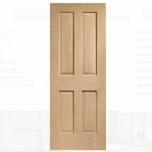 Victorian 4 Panel Reclaimed Solid Oak Internal Interior Unfinished Door