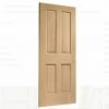 Victorian 4 Panel Reclaimed Solid Oak Internal Interior Unfinished Door - Image 3